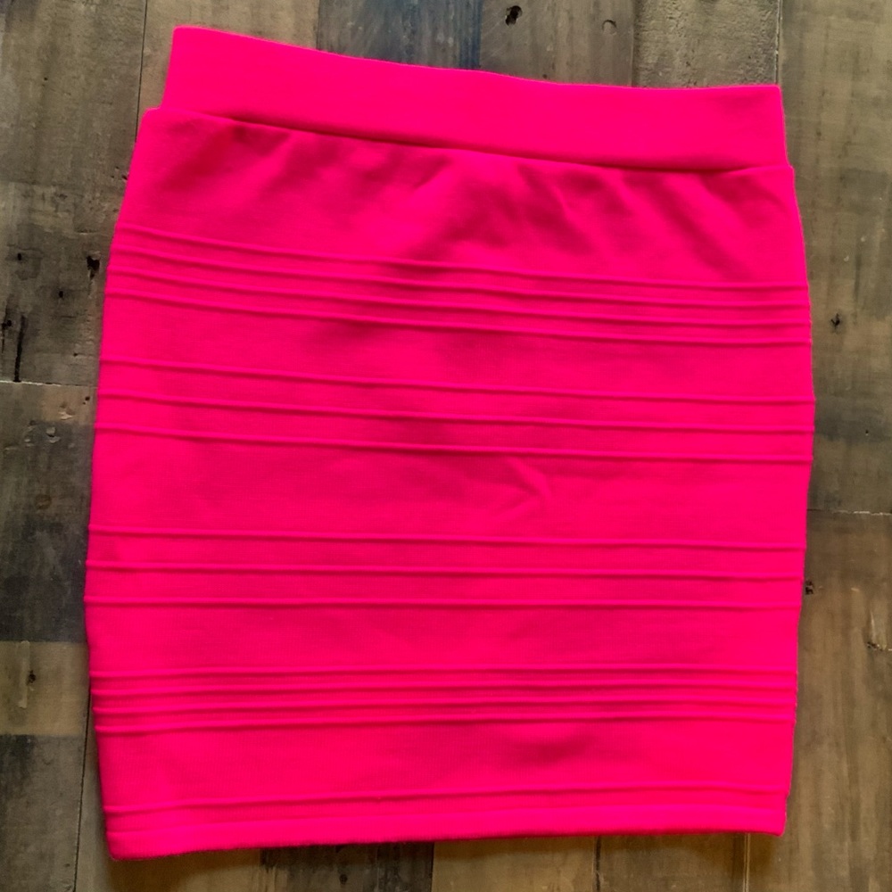 Hot pink miniskirt